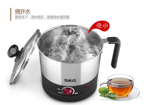 SKG JR10A 多功能迷你不銹鋼電煮鍋 39元（可滿200-20）