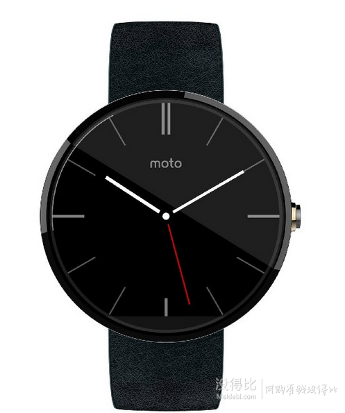 Motorola Moto 360 -黑皮智能手表