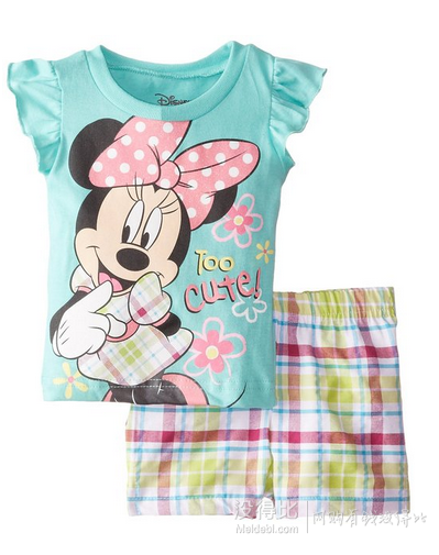 直邮到手79元！Disney迪士尼 可爱米妮女童短袖短裤 2件套