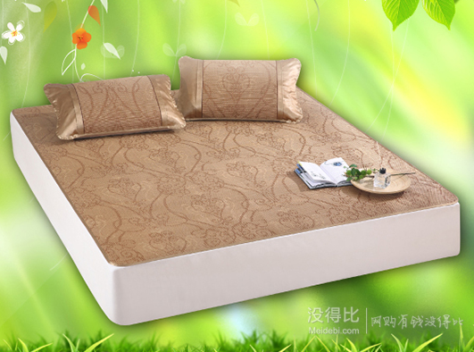 Somerelle安睡寶 加厚輕歌妙舞特大藤席三件套 180*200cm+三利毛巾 99元（179，199-100）