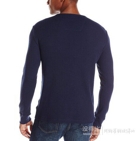 Nautica 諾帝卡 男士 保暖純色 長袖圓領(lǐng)襯衫 L號  145.69元