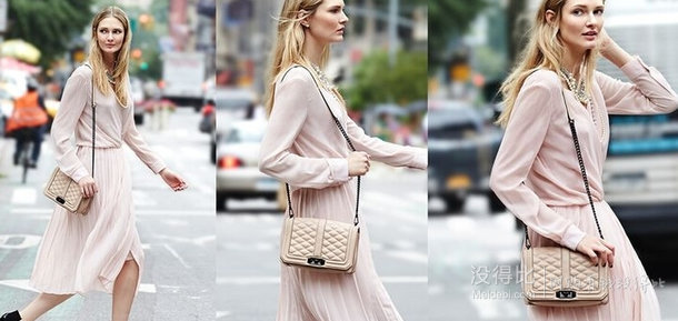 直郵到手￥1158！REBECCA MINKOFF Love 女士真皮菱格單肩包