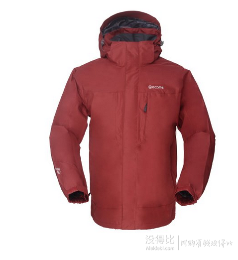 ACOME阿珂姆   戶外徒步系列男式布魯克單穿沖鋒衣AG122S1041-32暗紅色