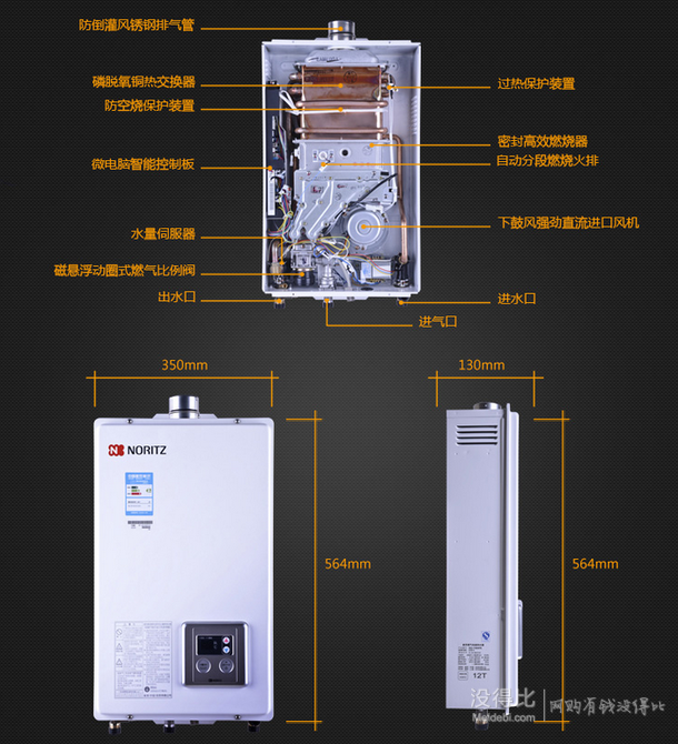 移動端500元差價：NORITZ 能率 GQ-1180AFE 燃氣熱水器2398元