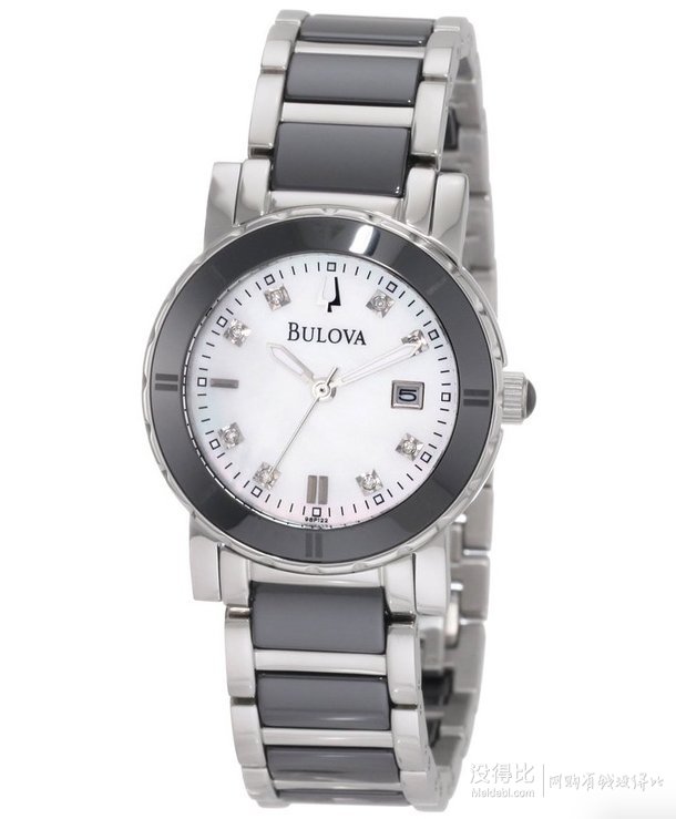 Bulova 寶路華 珍珠母貝鑲鉆 陶瓷表圈女士腕表 98P122