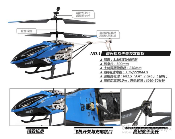 新低價！AULDEY 奧迪雙鉆 疾電飛影俠三通直升機 折49.5元(99，滿199-100)