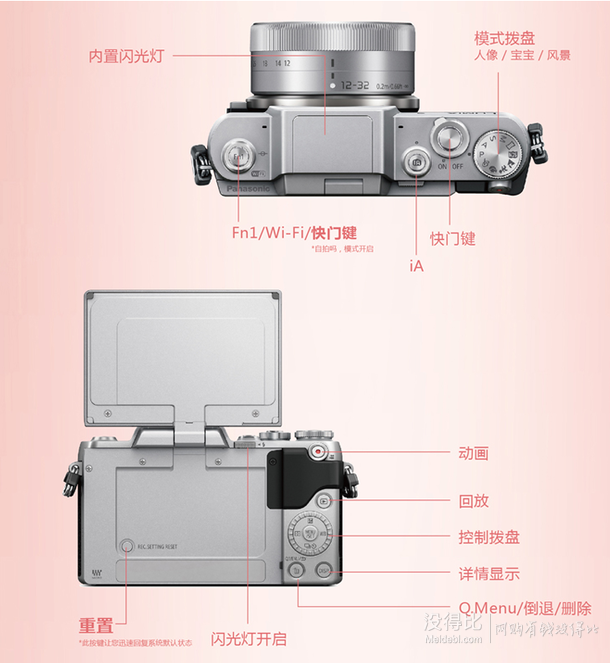 手機(jī)端！Panasonic 松下 Lumix DMC-GF7 微型單電單鏡套機(jī)（12-32mm）2779元包郵（可用券）