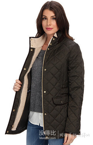 Nautica 諾帝卡 Faux Shearling 中長款女式棉服