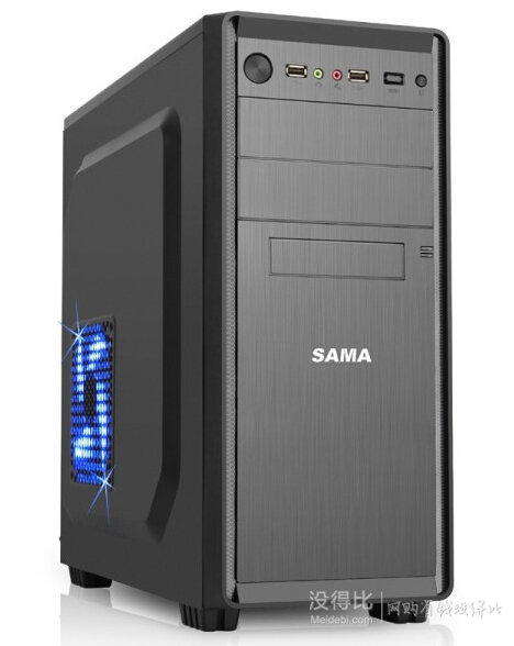 SAMA 先馬  名仕-黑機(jī)箱（HD AUDIO/SSD/電源下置/背線/全面防塵/2組光驅(qū)免工具/支持42CM長(zhǎng)顯卡）