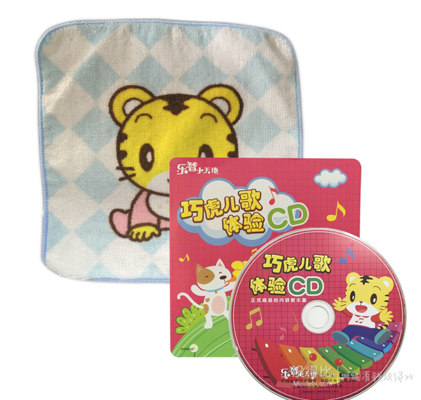 自提白菜！巧虎親親套裝（小手帕+兒歌CD） 1元（限購(gòu)1件）