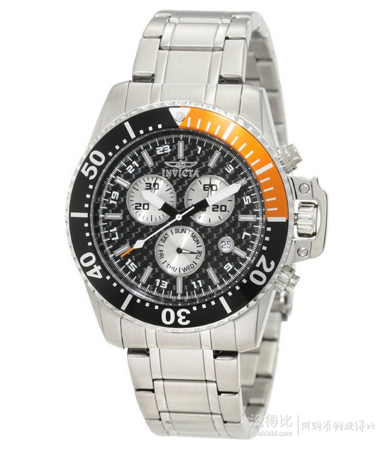 INVICTA Pro Diver系列計(jì)時(shí)碼橙/黑色鋼圈黑炭纖面石英男表 11282