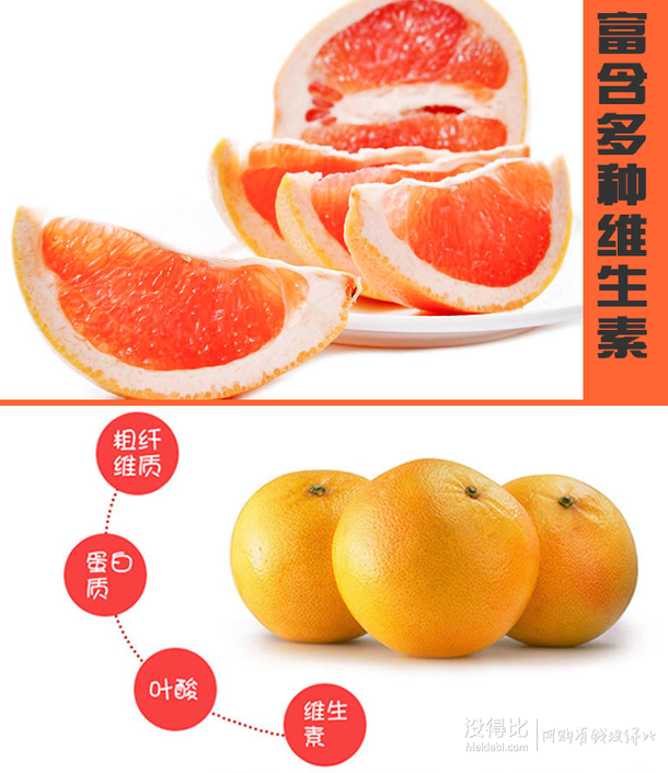 限北京五環(huán)內(nèi)！南非進口紅西柚 6枚/份   21.6元包郵