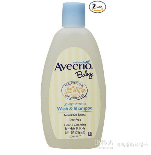Aveeno Baby 婴儿洗发、沐浴二合一 清香型236ml*2瓶
