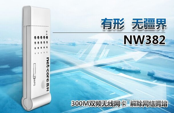 netcore 磊科 NW382 300M雙頻無(wú)線網(wǎng)卡   39元