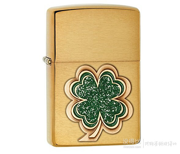 Zippo 芝宝 黄铜系列 幸运四叶草 防风打火机