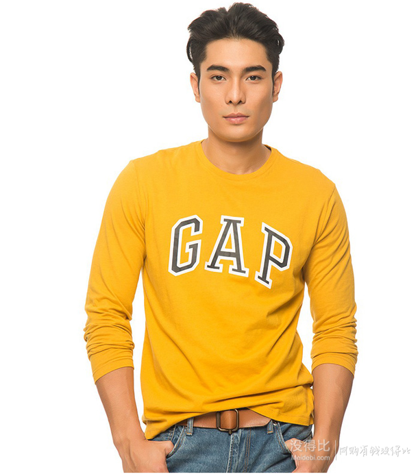雙11預(yù)售！Gap 百搭徽標(biāo)印花 長袖T恤  80元（定金9元+尾款71元）