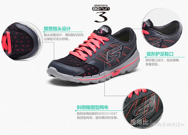 雙11預售！Skechers斯凱奇緩震耐磨女跑步鞋13927 375元包郵