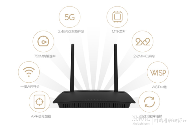 限地區(qū)：PHICOMM 斐訊  PSG712 750M雙頻智能云無(wú)線路由器 11AC5G  39元