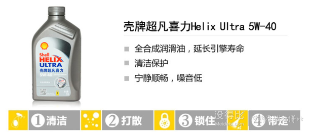 Shell 殼牌 Helix Ultra 超凡灰喜力 全合成潤滑油 5W-40 1L   65元（可滿減）