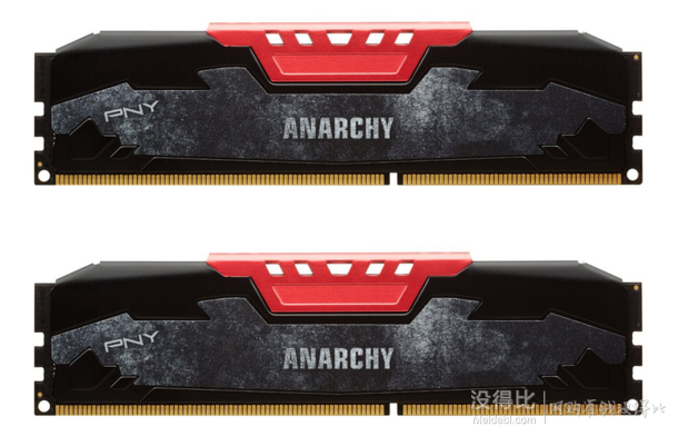  PNY 必恩威 Anarchy DDR3 臺式機內(nèi)存 16GB (8GB*2)  579元