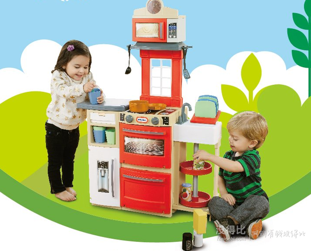 Little Tikes 小泰克 多功能折疊便攜廚房 紅色 329元（429-100）