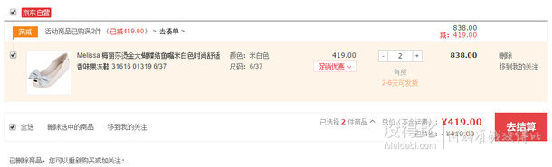 Melissa 梅麗莎 燙金香味果凍鞋  折209.5元（419元，2件5折）