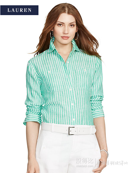 Ralph Lauren拉夫勞倫 女士亞麻襯衫