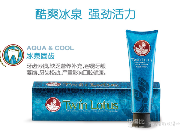 移動(dòng)端：Twin Lotus 雙蓮 天然植物固齒牙膏 100G   9.9元（限1件）