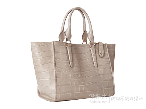 COACH蔻馳 Embossed Croc 蛇皮紋大號手提單肩包