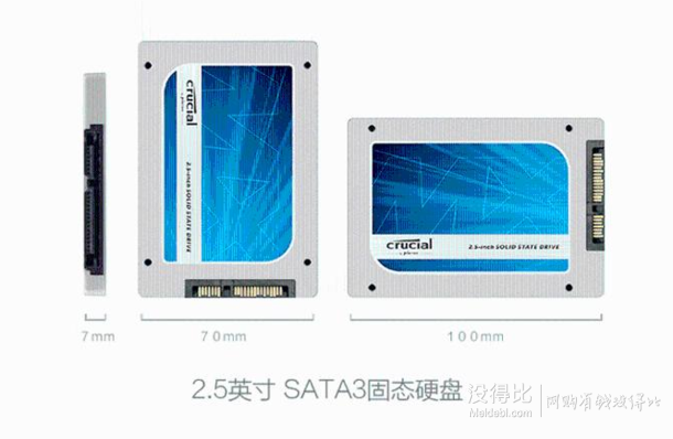 手機(jī)端：英睿達(dá)(Crucial)MX100系列 256G SATA3固態(tài)硬盤 496元