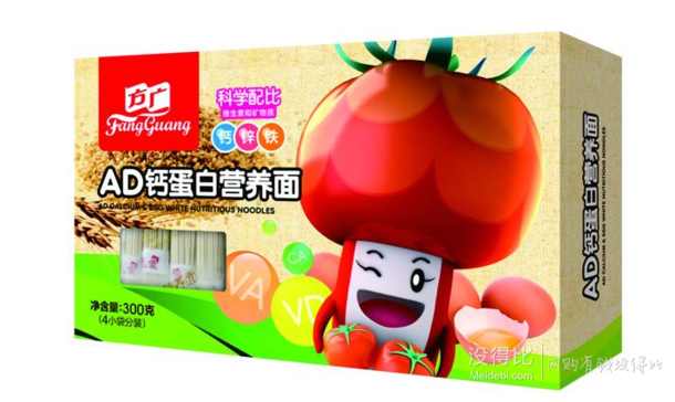 方廣AD鈣蛋白營養(yǎng)面300克(6個(gè)月以上)  折9.5元（19，買1贈(zèng)1）