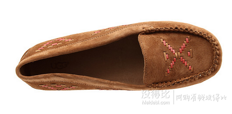UGG Calze 女款刺繡A質(zhì)麂皮平底鞋
