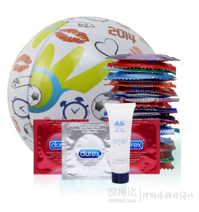 durex 杜蕾斯 鐵球裝避孕套組合（超薄系列12片+至尊超薄系列5只+雅潤(rùn)潤(rùn)滑劑20g）