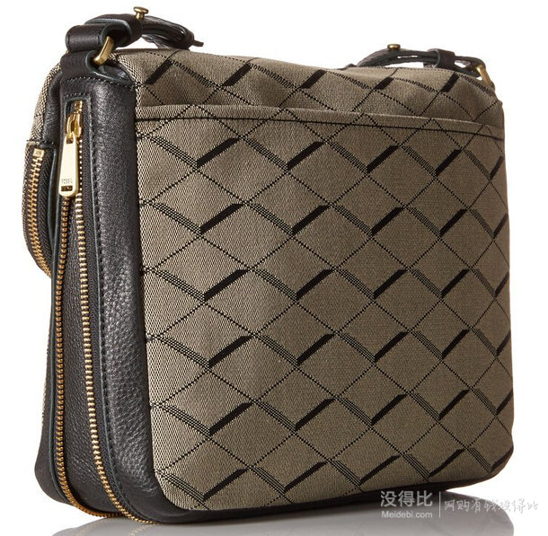 Fossil Preston Flap 化石 真皮斜挎包