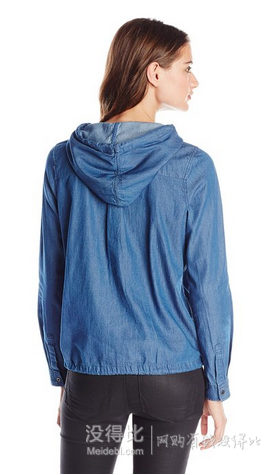 Levi's 李維斯 Chambray女士純棉連帽牛仔上衣