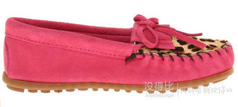 MINNETONKA 迷你唐卡 Leopard Kilty  童款流蘇真皮豆豆鞋