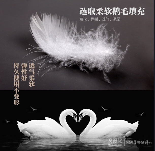 充絨量2300g！SNOWMAN 斯諾曼 舒適鵝毛絨毛被 冬被被芯 200*230cm  299元（399-100）