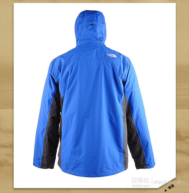 The North Face 男式 撞色拼接防風(fēng)面料可調(diào)節(jié)袖口舒適保暖內(nèi)里連帽沖鋒衣   