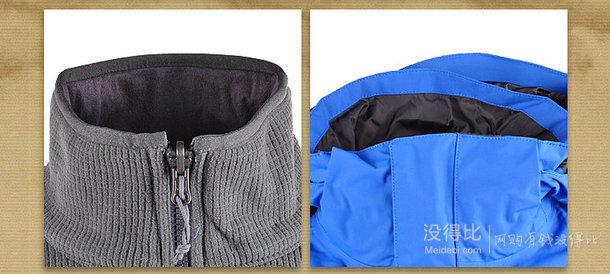 The North Face 男式 撞色拼接防風(fēng)面料可調(diào)節(jié)袖口舒適保暖內(nèi)里連帽沖鋒衣   