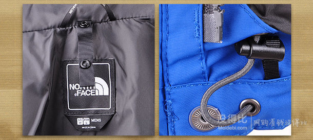 The North Face 男式 撞色拼接防風(fēng)面料可調(diào)節(jié)袖口舒適保暖內(nèi)里連帽沖鋒衣   