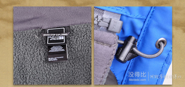 The North Face 男式 撞色拼接防風(fēng)面料可調(diào)節(jié)袖口舒適保暖內(nèi)里連帽沖鋒衣   