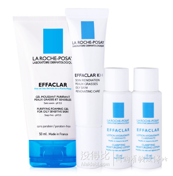 LA ROCHE-POSAY 理膚泉 清痘抗痘控油隨行套裝     折33元（108元，滿減+用券）