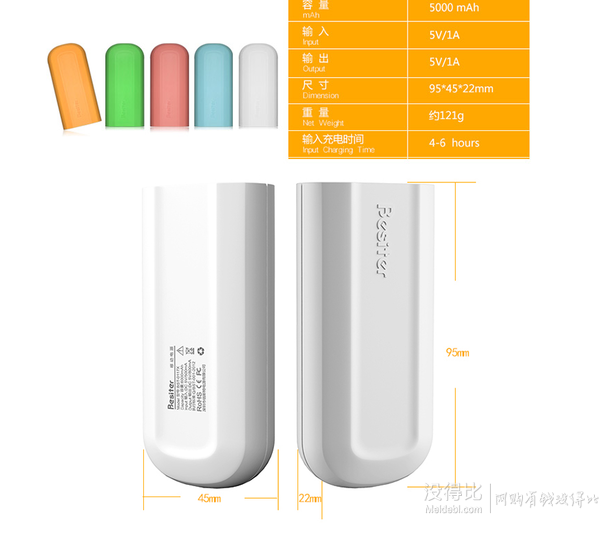 手機(jī)端：Besiter倍斯特 5000毫安 移動(dòng)電源 0117U U樂充 白色