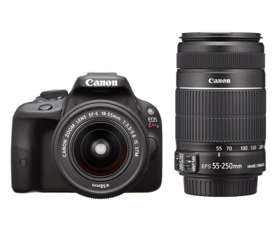 canon 佳能 eos kiss x7(100d)双镜头单反套机(18-55