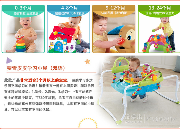 我的小小天地！Fisher-Price 費雪   CCF37 蹦跳學(xué)步車  571.2元包郵（1428，下單4折后）