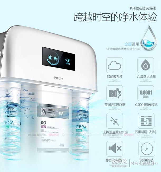 PHILIPS 飛利浦  WP4171/30 75G 反滲透 RO 凈水器   1999元 