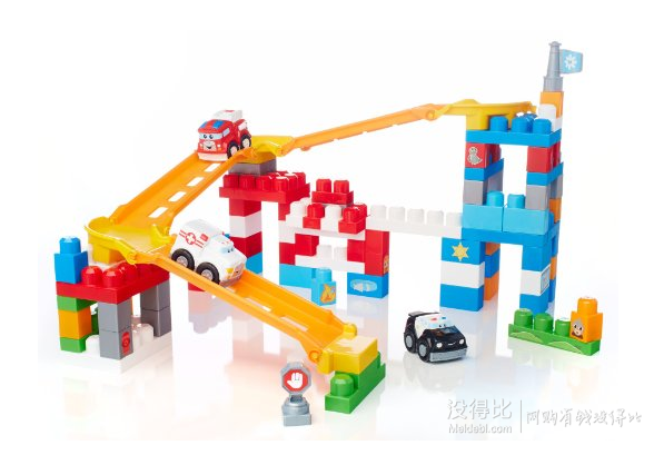 MEGA BLOKS 美高 First Builders系列 快速軌道救援隊(duì) 約182元