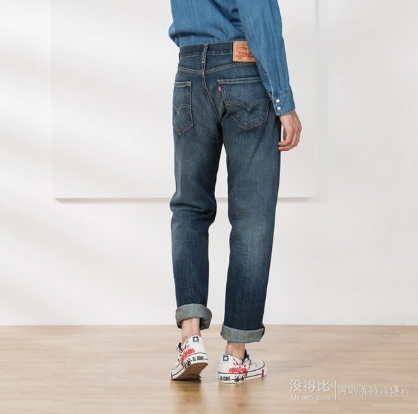levi's李维斯505系列男士宽松直筒水洗牛仔裤00505-1331 398元包邮