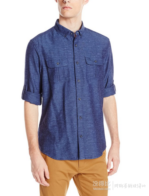 M碼！Original Penguin 企鵝牌 Herringbone 男士純棉長袖襯衫
