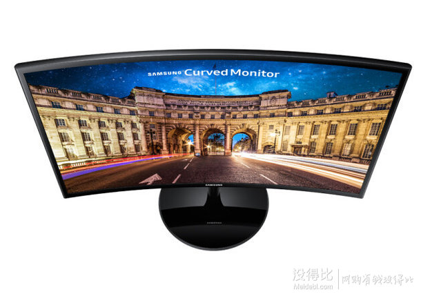 SAMSUNG 三星 C27F390F 27英寸LED曲面背光顯示器  1449元包郵（1599-150）